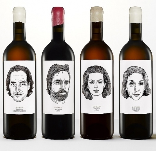 1_gutoggau-wine-portraits2.jpg (600×583) #product #faces #wine
