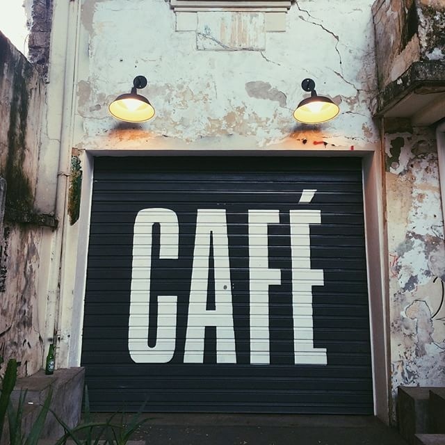 garage door letter love. #cafe #letters #typography