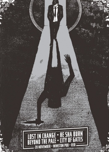 Design Work Life » Dustin Holmes: Gig Posters #silkscreen #white #branding #print #black #screen #poster #and #music