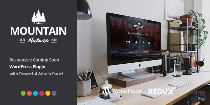 Mountain Responsive Coming Soon WordPress Plugin