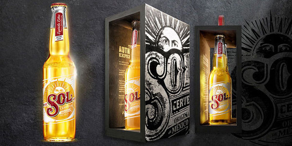 SOLÂ The Dieline #packaging #beer #overdone