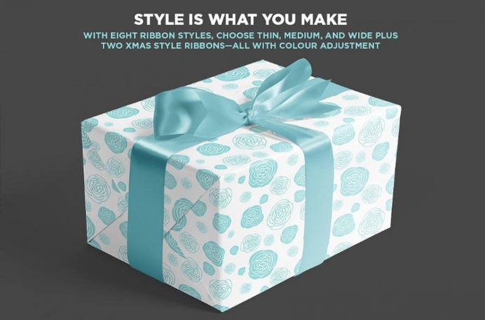 Square Gift Box Mockup