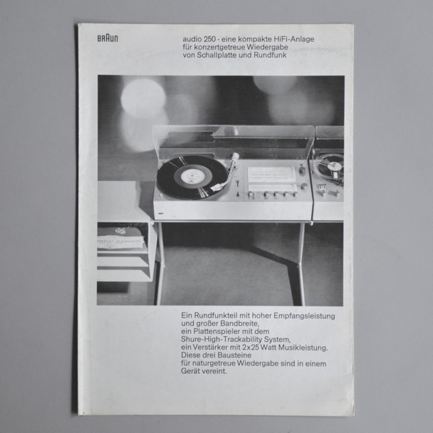 Braun audio 250 brochure 1967 via www.dasprogramm.org
