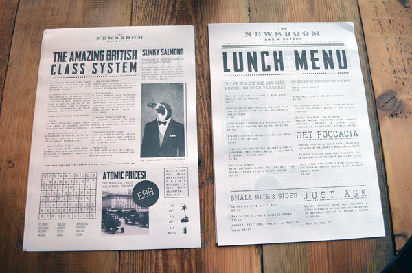 News Room #newsprint #news #white #broadsheet #print #design #article #newspaper #black #restaurant #satire #menu #cookie #headline #edinburgh #and #monster #columns #room