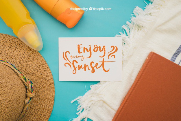 Summer decoration with paper Free Psd. See more inspiration related to Mockup, Card, Summer, Template, Paper, Beach, Sea, Sun, Holiday, Mock up, Decoration, Hat, Pineapple, Decorative, Vacation, Templates, Cream, Summer beach, Sunshine, Aloha, Up, Towel, Season, Holiday card, Postal, Composition, Mock, Summertime and Seasonal on Freepik.