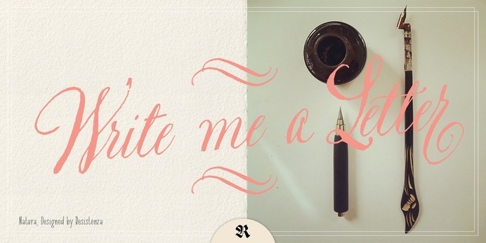 Natura - Webfont & Desktop font « MyFonts #calligraphy #script #writing #nature #handwritten #type
