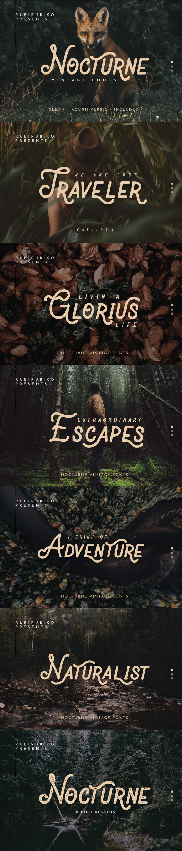 NOCTURNE – FREE VINTAGE FONT | 2 STYLES