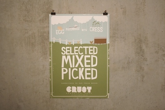 Crust Sandwich Store #food #store #illustration #typog #typography