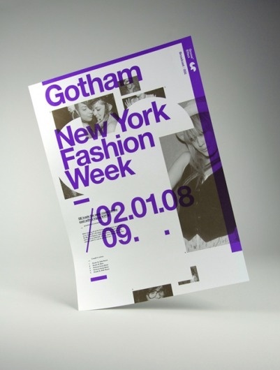 Viewing Gotham - New York Fashion Week - 02-01-08 in the Print category :: Ember #design #graphic #poster #typography