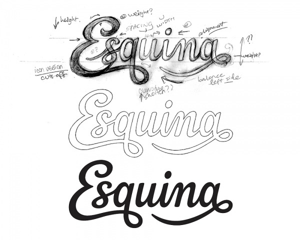 Dribbble - draft-full.jpg by Claire Coullon #esquina #sketch #typography