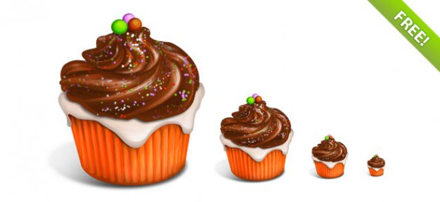 Delicious cupcake icons Free Psd. See more inspiration related to Cake, Icons, Cupcake, Delicious, Horizontal, Stylish and Cupcake icons on Freepik.