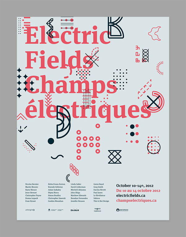 Electric Fields 2012 Simon Guibord #simon #layout #poster #guibord