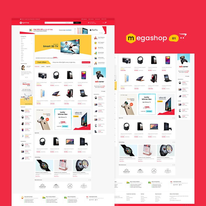 #MegaShop - #Opencart Multi-Purpose Responsive #Theme | #TemplateTrip #eCommerce #Website #Template