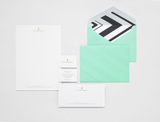 Creative Review - Claridge's rebrand #business #card #brand #envelope #stationery #letterhead #claridges