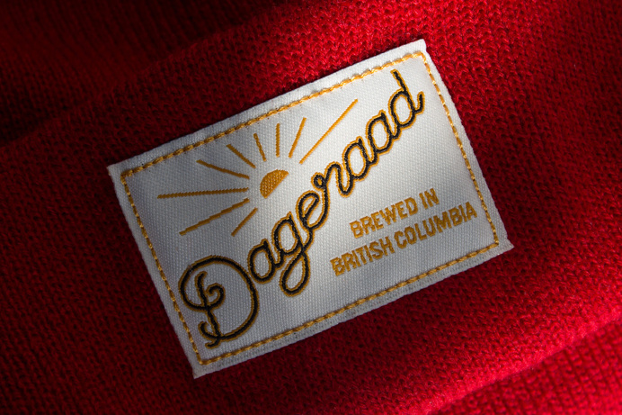 Hand-lettered toque label for Dageraad Brewing