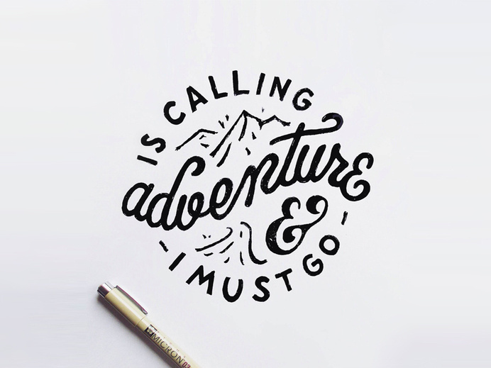 Adventure by Mark van Leeuwen #draw #handlettering #typography