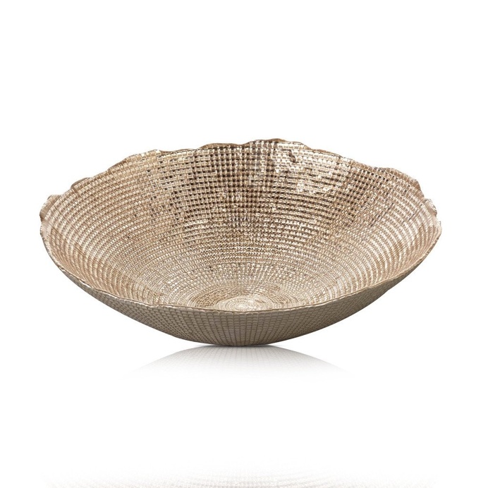 Bowl Ritz Glass Gold 30cm x 8cm
