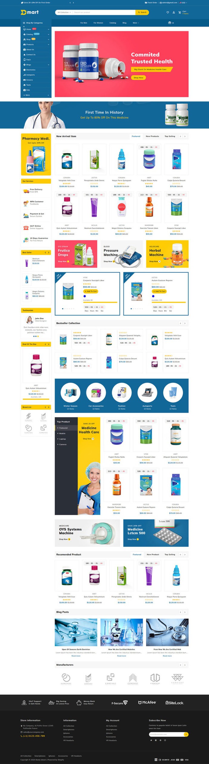 #Dmart - #Shopify #Multipurpose #Responsive #Theme | #TemplateTrip #eCommerce #Website #Design