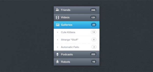 Vertical navigation menu (psd) Free Psd. See more inspiration related to Menu, Ui, Psd, Navigation, Horizontal and Vertical on Freepik.
