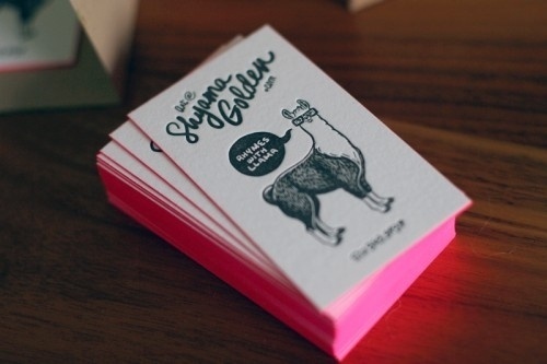 Business card design idea #346: Business Card Ideas and Inspiration | Oh So Beautiful Paper #edge #cards #business #painting