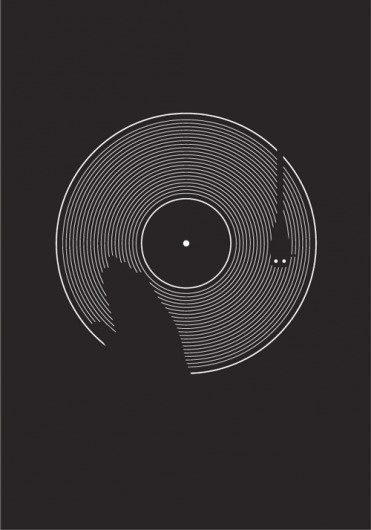 MINIMALSONIC #music #turntable #poster #blackwhite