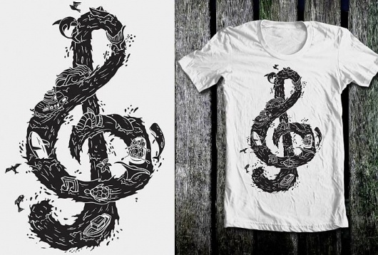 Todos os tamanhos | O som das águas | Flickr – Compartilhamento de fotos! #ocean #water #gua #som #ilustrao #sea #sound #camiseta #tee #ilustration #mar