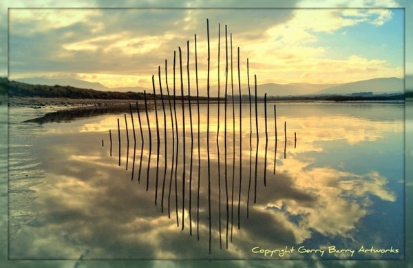 Land art instalation by Gerry Barry #land #landscape #photography #art #eco #tone #beach