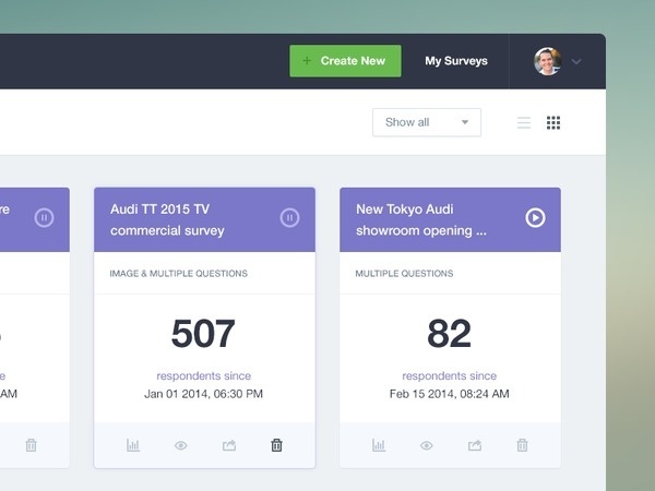 Survey dashboard [wip] #ui