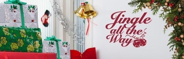 A cute Christmas wall decal. A fun way to decorate from http://cozywallart.com #artwork #temporary #holiday #decal