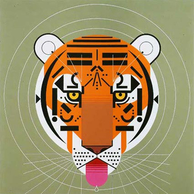Tiger - Charley Harper #charley #illustration #tiger #harper