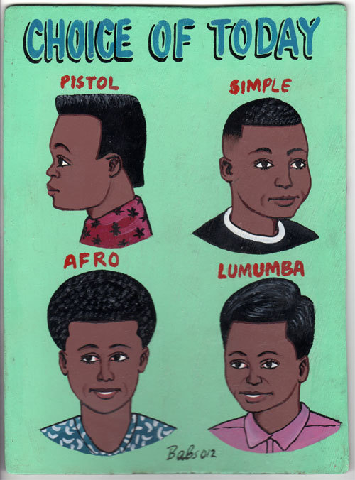 Indigo Arts Gallery | African Barber Signs | Burkina Faso #barber #africa #hair #haircut #illustration