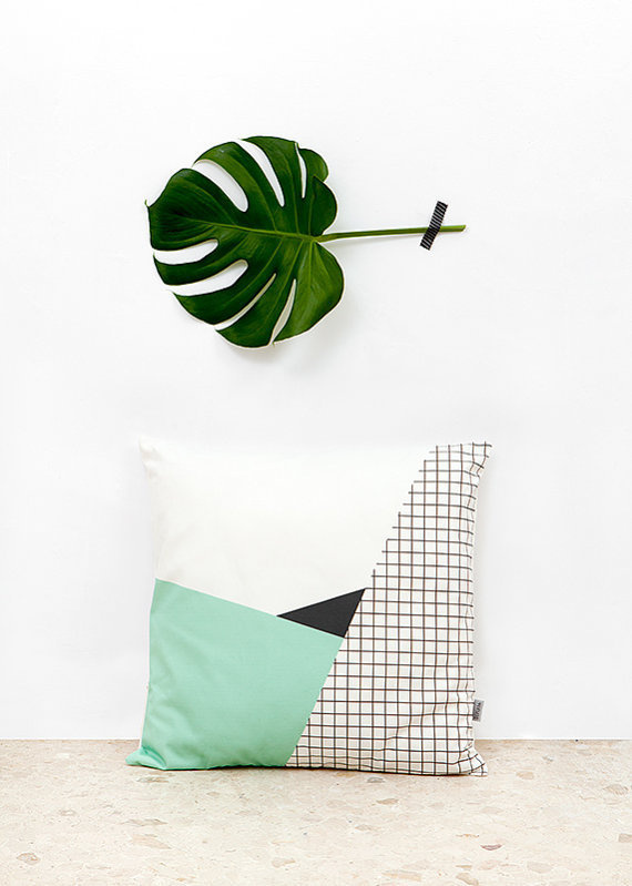 Memphis 2 Cushion Cover organic cotton twill van depeapa op Etsy #geometry #pattern #textile #etsy #pillow