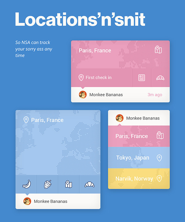 Flat and Colorful UI kit PSD