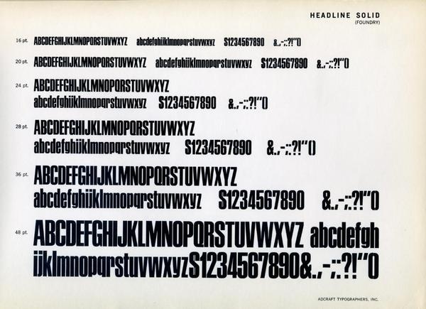 Headline Solid type specimen #type #specimen #typography