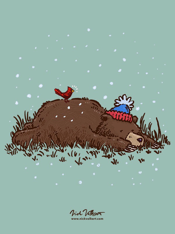 Christmas is over and this bear is all tuckered out and ready to hibernate yesterday, but still has to get to New Years! If he can do it, you can too!