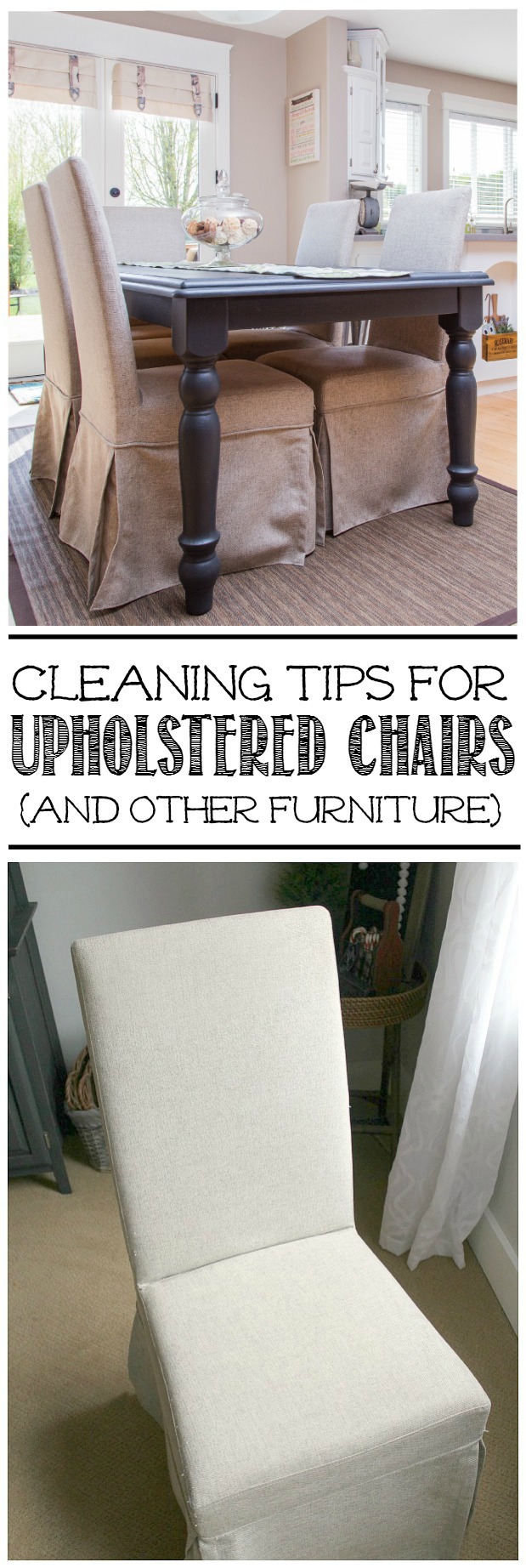 Great tips for cleaning upholstered chairs or other furniture.