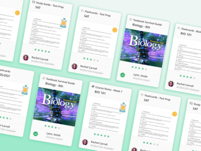 Studysoup Material Cards #design #flat #ui #webdesign #cards #study #college #student #studysoup