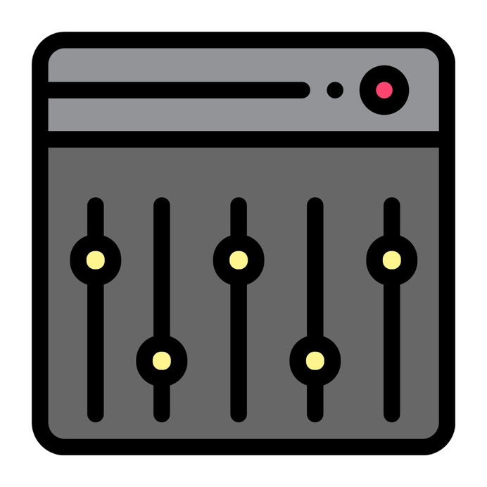 See more icon inspiration related to mixer, launchpad, ui, music and multimedia, music mixer, edit tools, sound mixer, multimedia option, electronics, options, equalizer, sound, multimedia, technology and music on Flaticon.