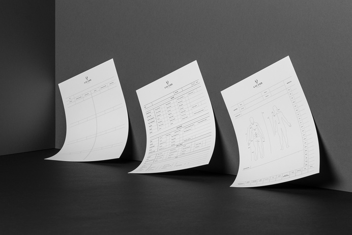 Galamb tailoring brand identity design budapest hungary mindsparkle mag black dark deluxe luxury white high end packaging business card