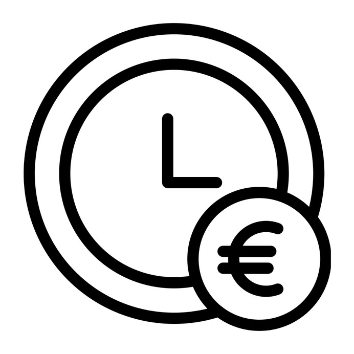 See more icon inspiration related to euro, hour, time and date, business and finance, time is money, business, money, time and clock on Flaticon.