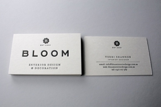 Bloom Interior Design | Famous Visual Services #print #typography #stationery