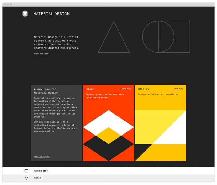 web, material design, website
