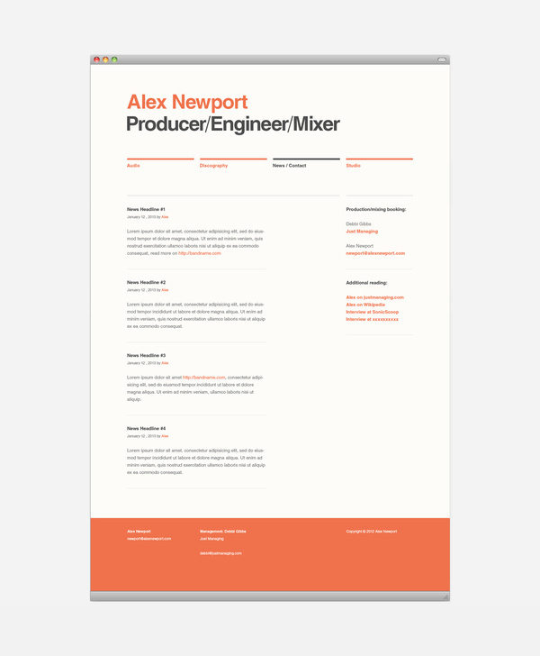 Alex Newport Website #grid #layout