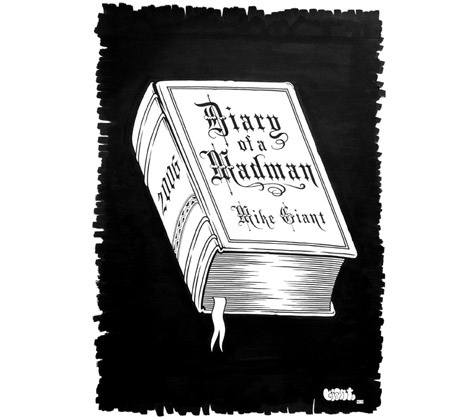 Mike Giant Fine Art #ink #white #giant #design #graphic #mike #black #illustration #pen #and