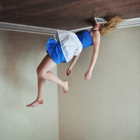 FFFFOUND! | You see things. You keep quiet about them. And you understand - but does it float #photography #blue #surreal #dress #female