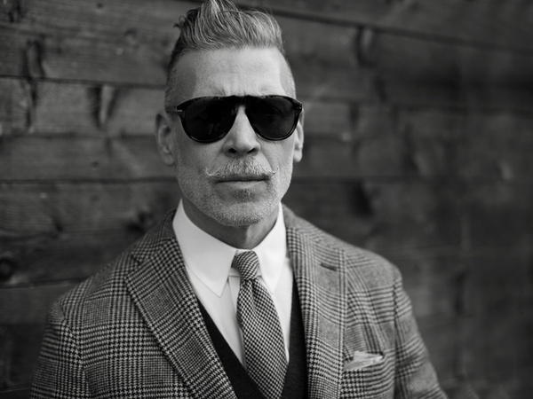 On the Street….The Graphic Mix, Florence « The Sartorialist #portrait #blackwhite #moustache