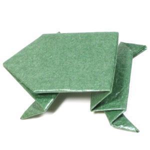 How to make an origami jumping frog (http://www.origami-make.org/howto-origami-frog.php)