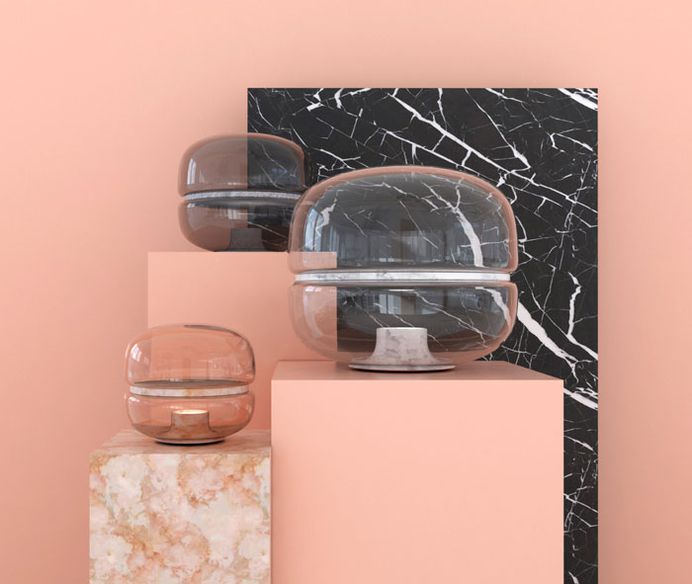 Hand-Blown Glass Lighting Macaron by Lucie Koldova - InteriorZine #lamp #design #lighting #productdesign