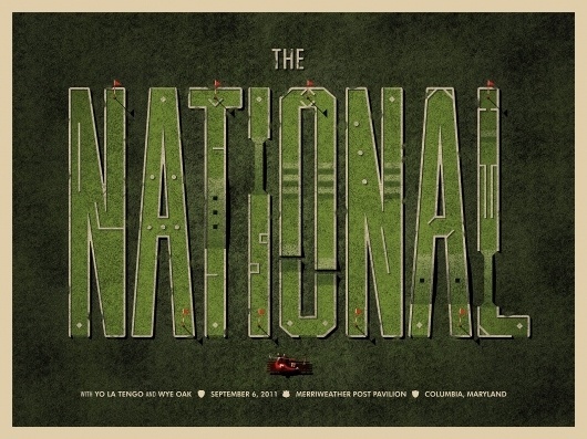 DKNG Studios » The National – Columbia, MD Poster #print #lettering #concert #poster