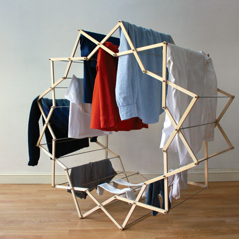 Star-shaped clothes horse by Aaron Dunkerton #horse #movable #star #clothes